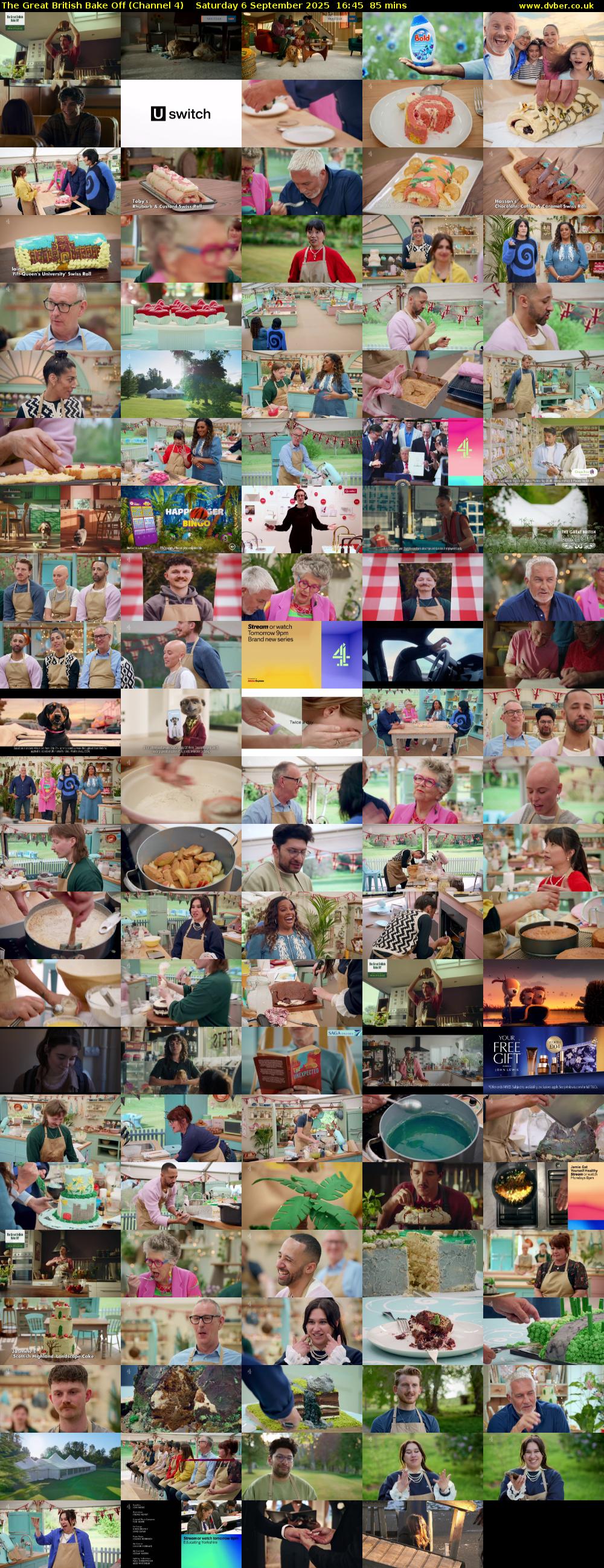 The Great British Bake Off (Channel 4) Saturday 6 September 2025 16:45 - 18:10