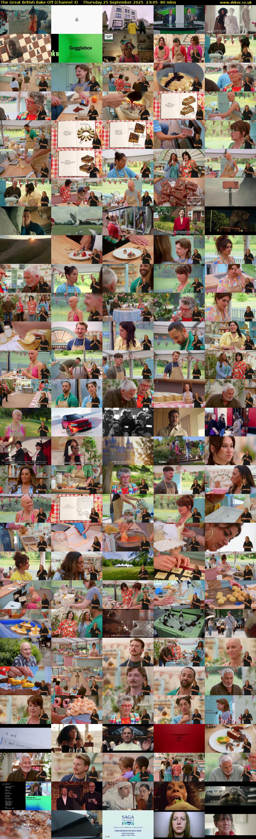 The Great British Bake Off (Channel 4) Thursday 25 September 2025 23:05 - 00:25