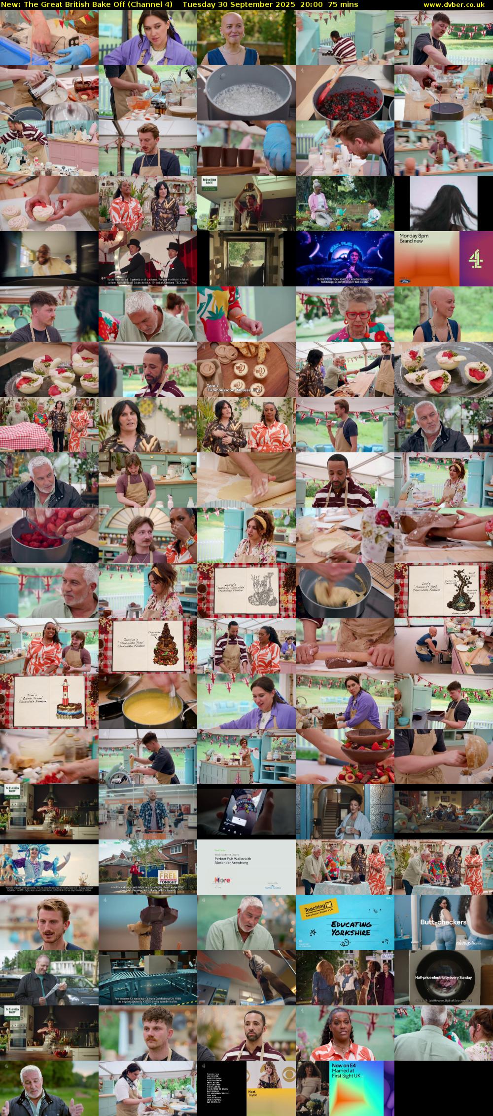 The Great British Bake Off (Channel 4) Tuesday 30 September 2025 20:00 - 21:15