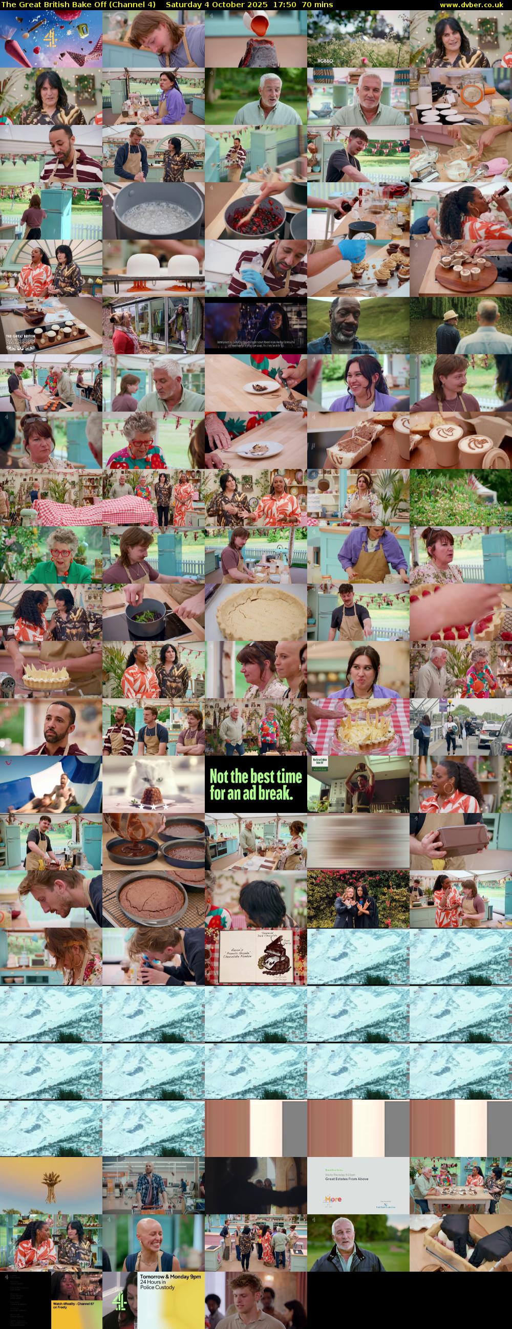 The Great British Bake Off (Channel 4) Saturday 4 October 2025 17:50 - 19:00