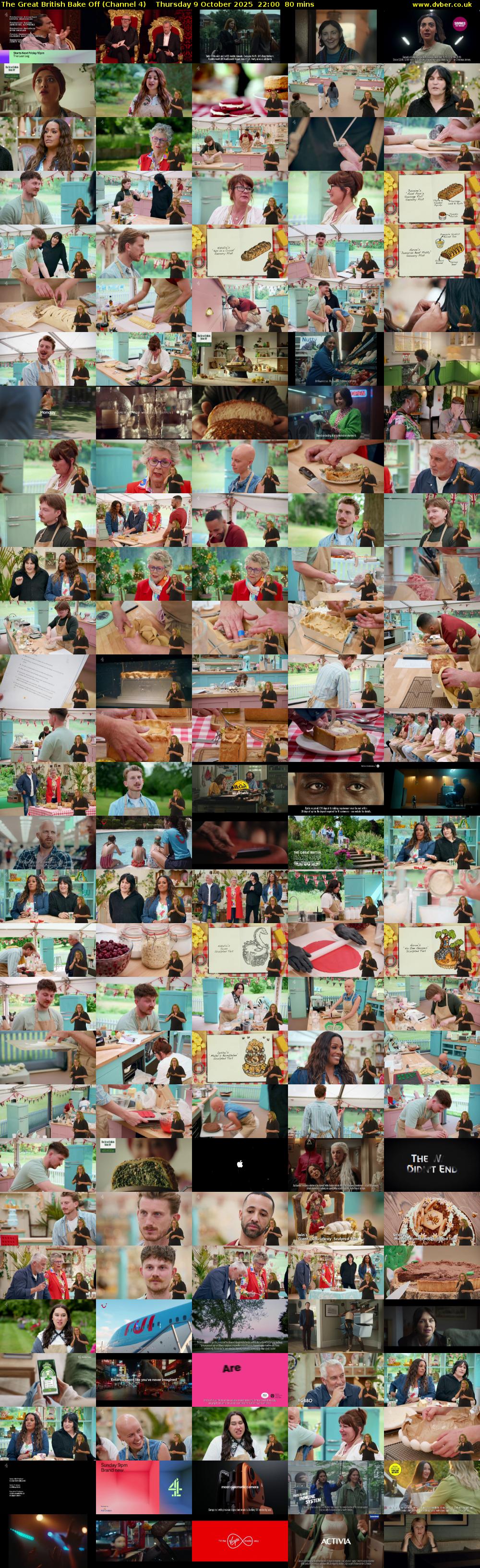 The Great British Bake Off (Channel 4) Thursday 9 October 2025 22:00 - 23:20