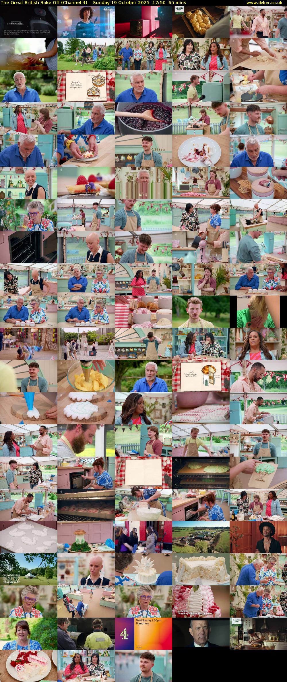 The Great British Bake Off (Channel 4) Sunday 19 October 2025 17:50 - 18:55