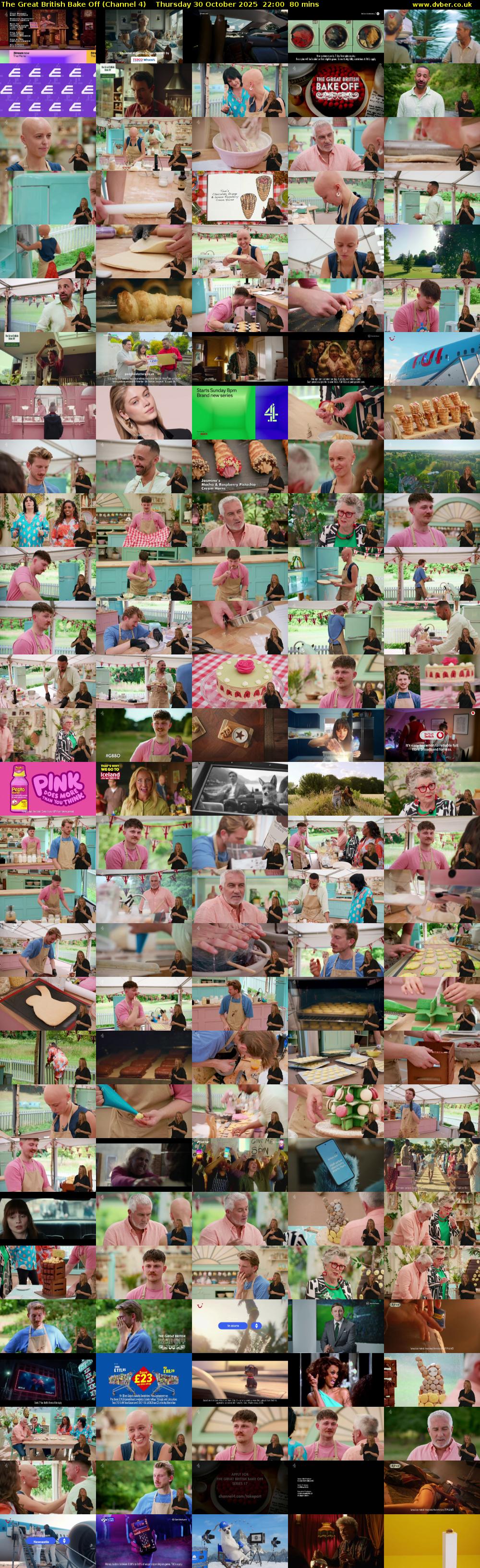 The Great British Bake Off (Channel 4) Thursday 30 October 2025 22:00 - 23:20