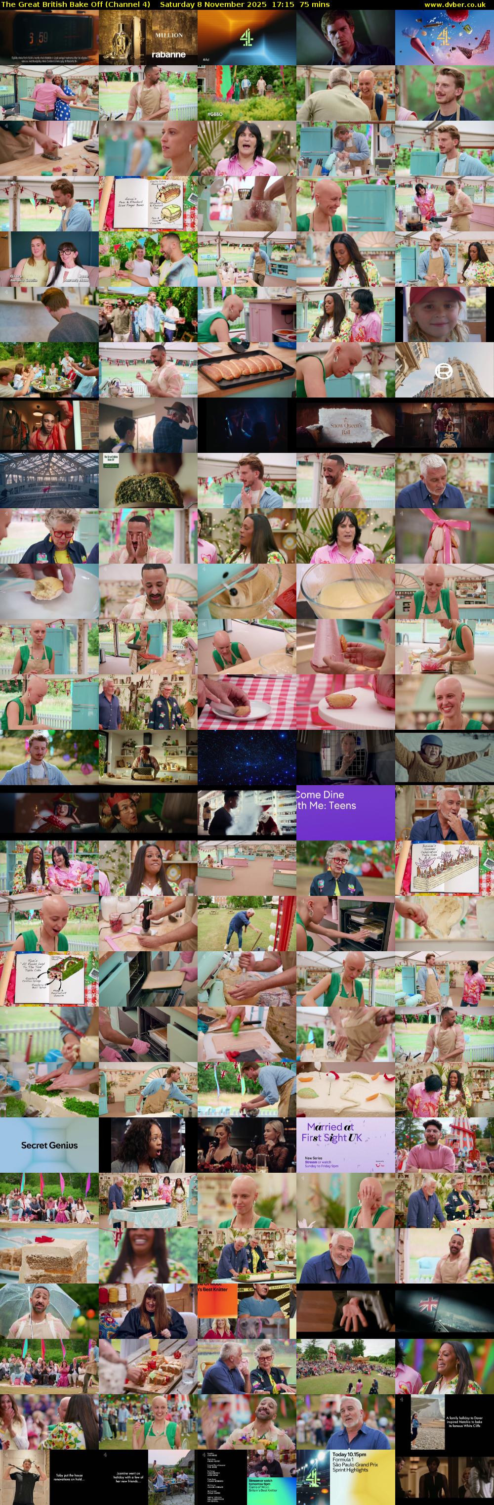 The Great British Bake Off (Channel 4) Saturday 8 November 2025 17:15 - 18:30