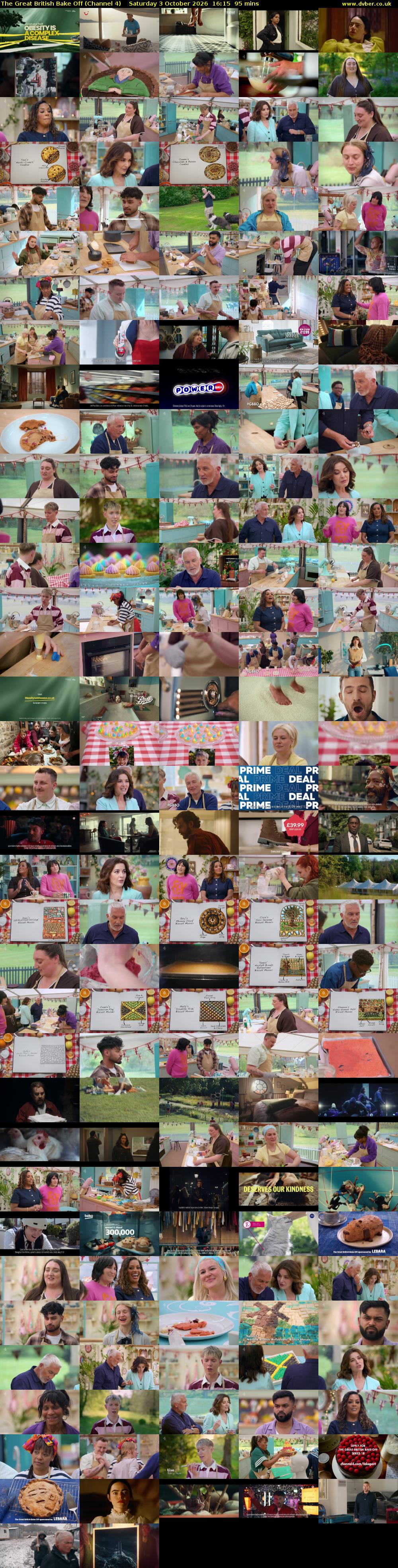 The Great British Bake Off (Channel 4) Saturday 3 October 2026 16:15 - 17:50
