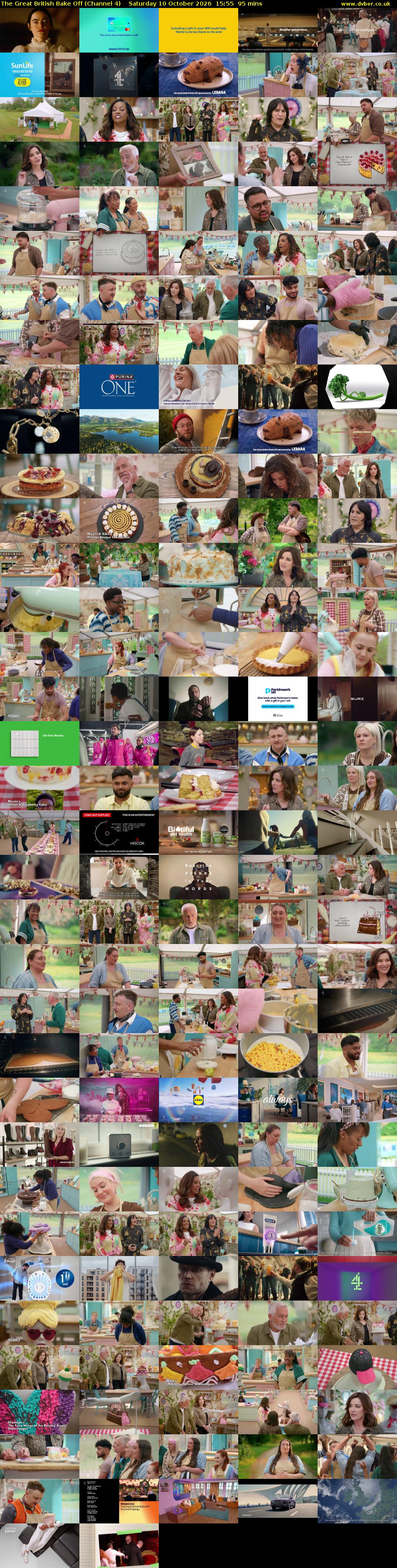The Great British Bake Off (Channel 4) Saturday 10 October 2026 15:55 - 17:30