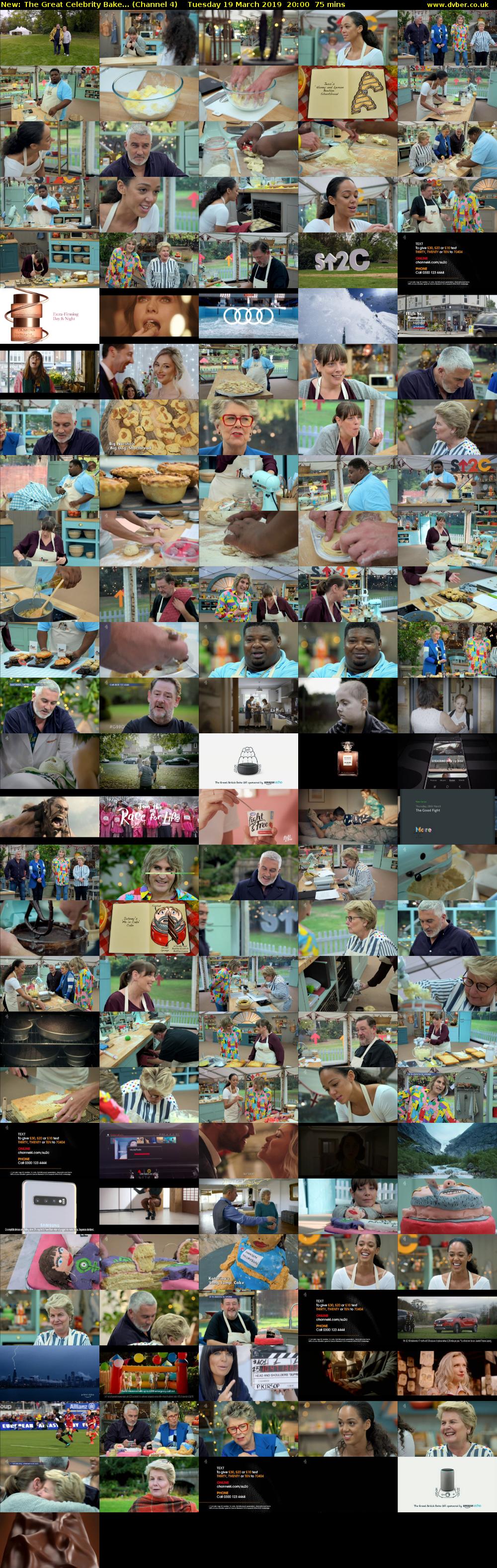 The Great Celebrity Bake... (Channel 4) Tuesday 19 March 2019 20:00 - 21:15