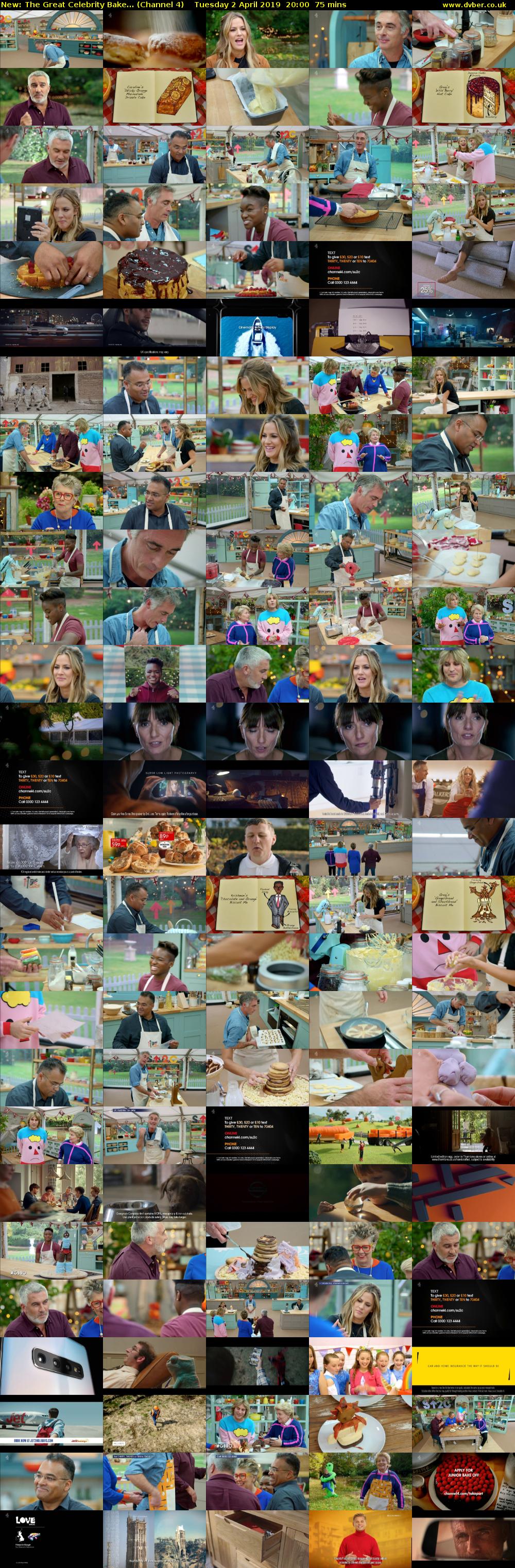 The Great Celebrity Bake... (Channel 4) Tuesday 2 April 2019 20:00 - 21:15
