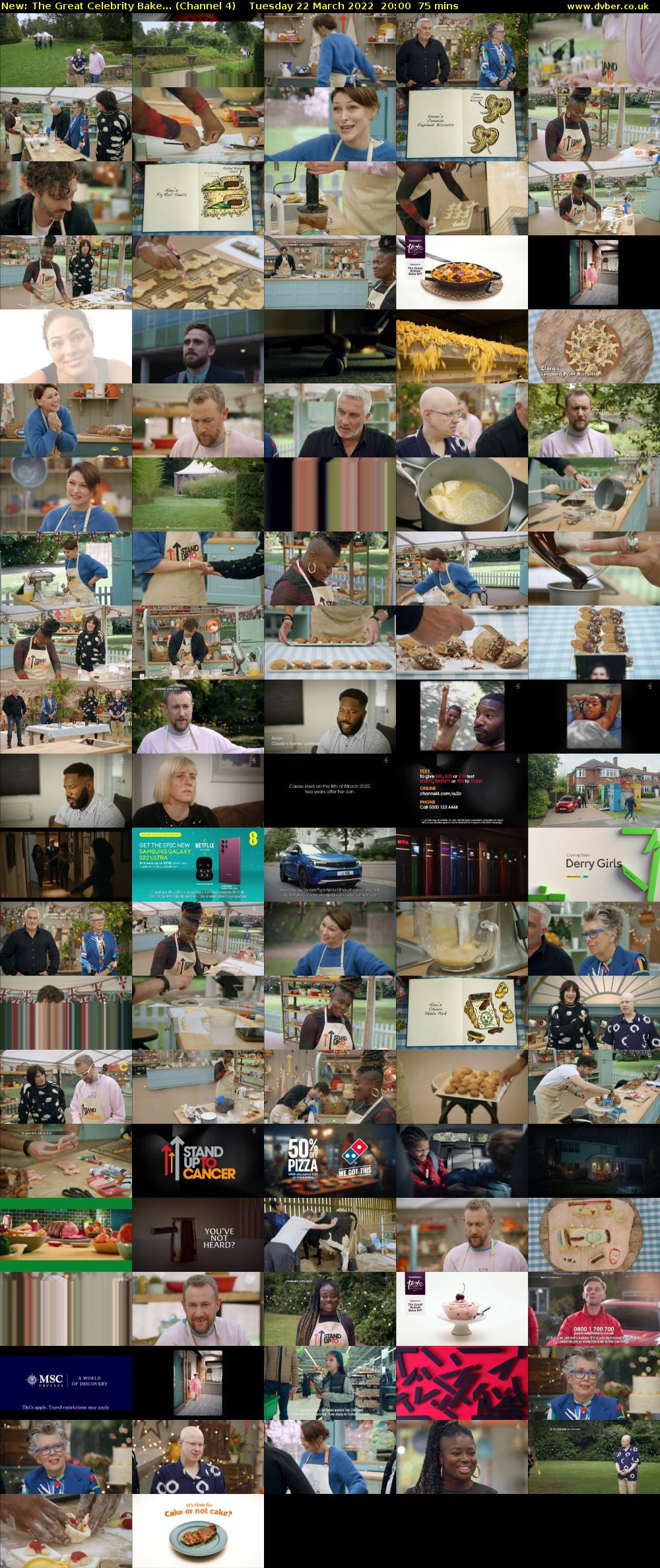 The Great Celebrity Bake... (Channel 4) Tuesday 22 March 2022 20:00 - 21:15