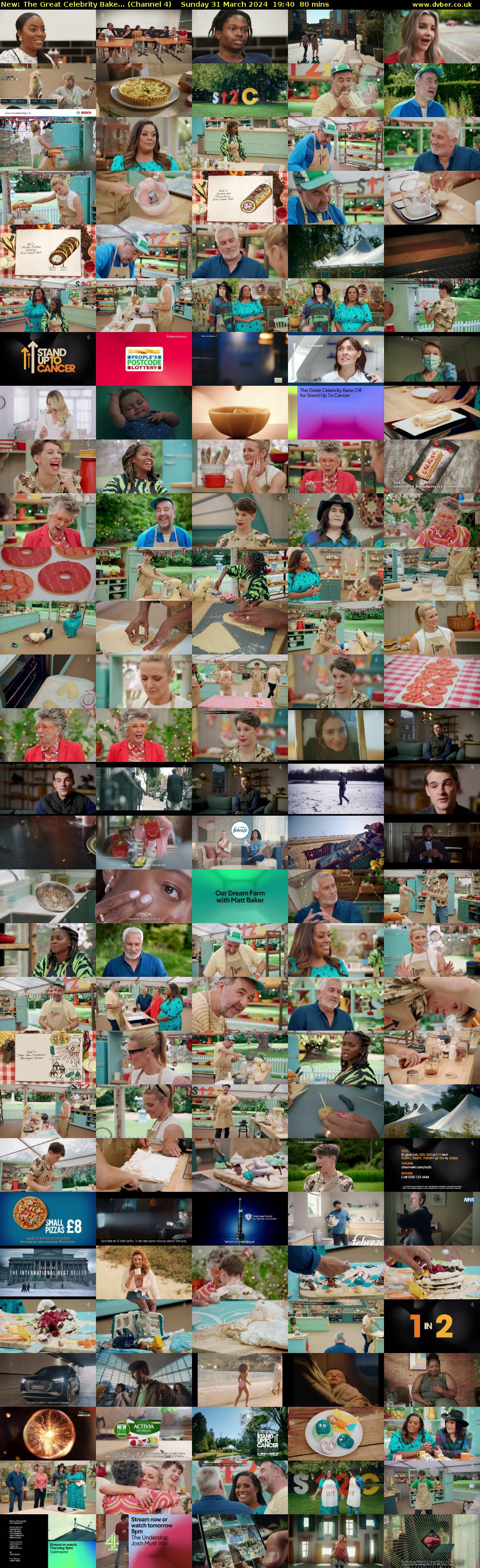 The Great Celebrity Bake... (Channel 4) Sunday 31 March 2024 19:40 - 21:00