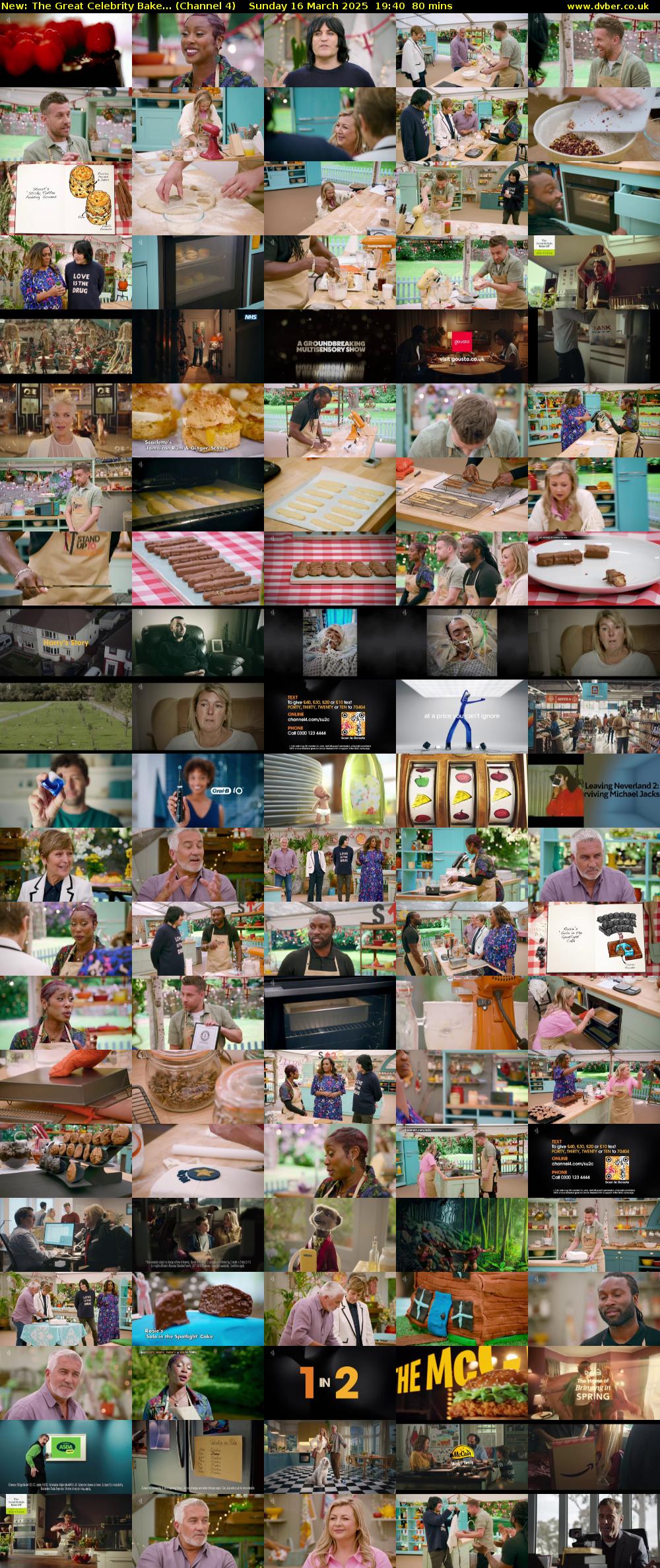 The Great Celebrity Bake... (Channel 4) Sunday 16 March 2025 19:40 - 21:00