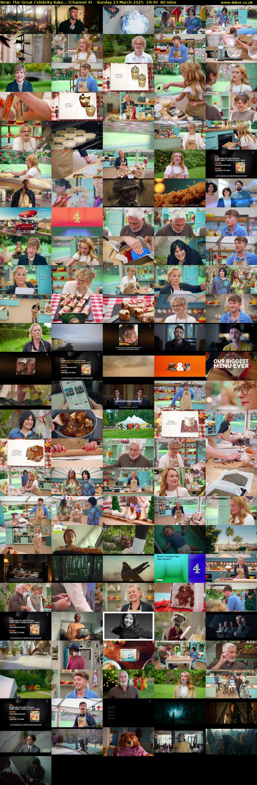 The Great Celebrity Bake... (Channel 4) Sunday 23 March 2025 19:40 - 21:00
