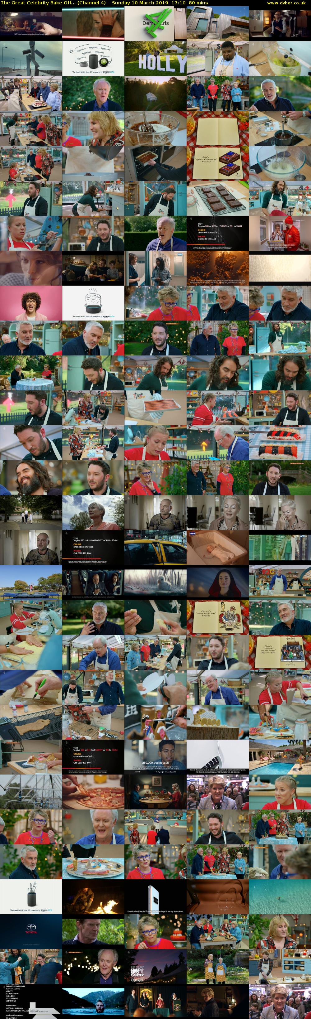 The Great Celebrity Bake Off... (Channel 4) Sunday 10 March 2019 17:10 - 18:30