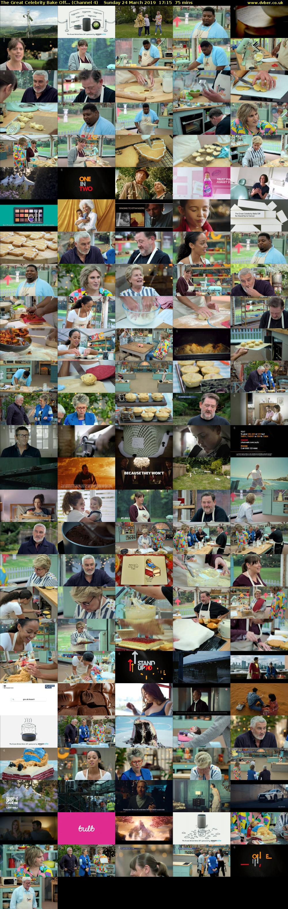 The Great Celebrity Bake Off... (Channel 4) Sunday 24 March 2019 17:15 - 18:30