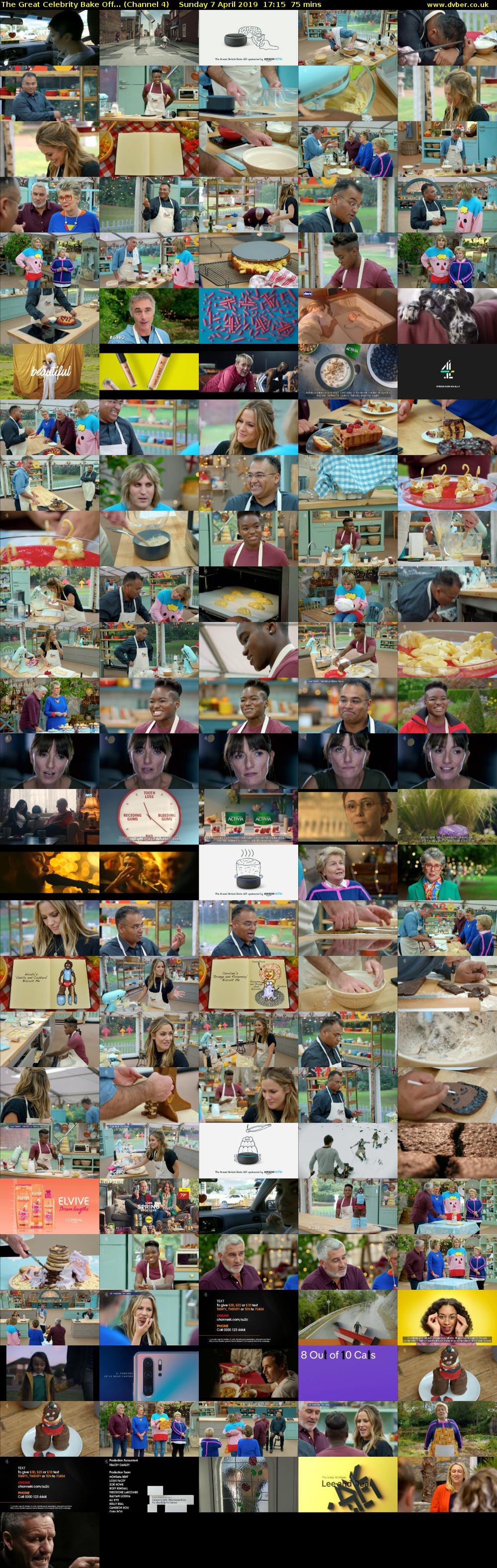 The Great Celebrity Bake Off... (Channel 4) Sunday 7 April 2019 17:15 - 18:30