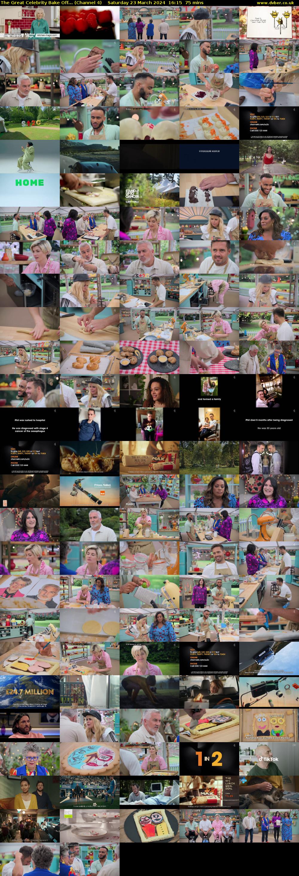 The Great Celebrity Bake Off... (Channel 4) Saturday 23 March 2024 16:15 - 17:30
