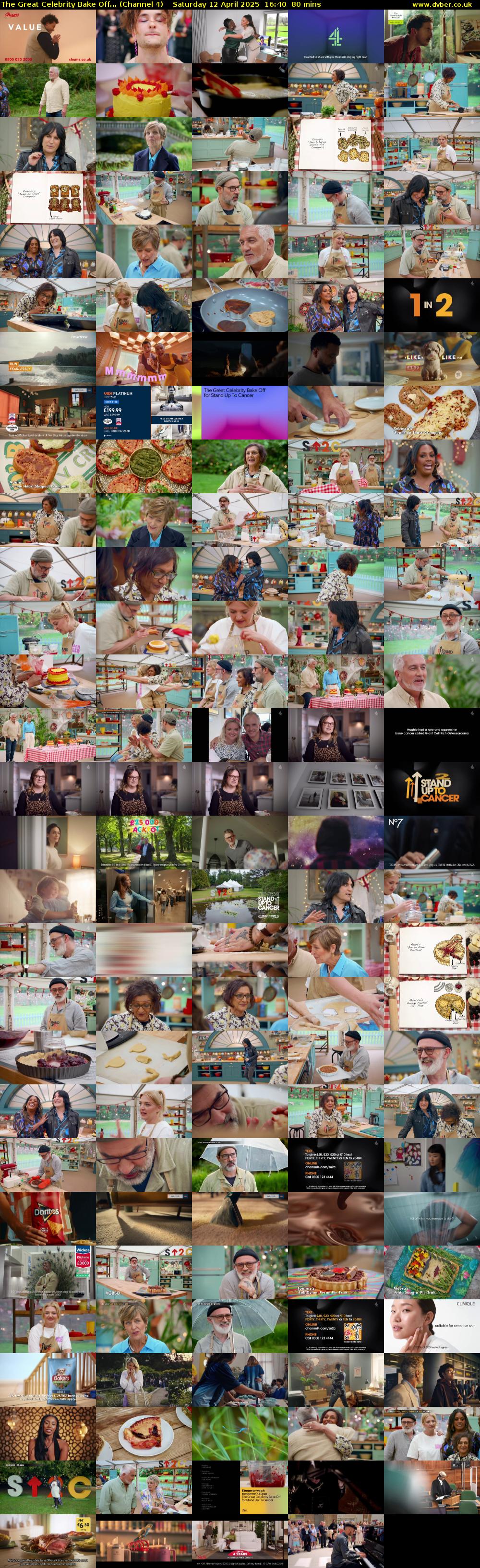 The Great Celebrity Bake Off... (Channel 4) Saturday 12 April 2025 16:40 - 18:00