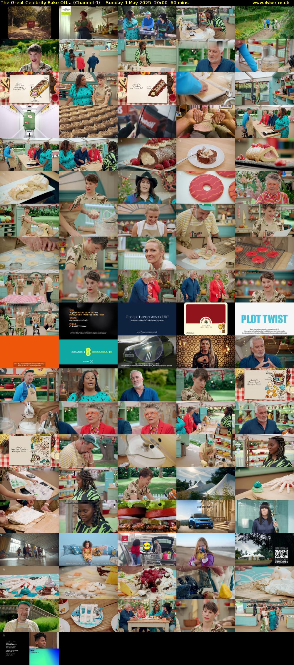 The Great Celebrity Bake Off... (Channel 4) Sunday 4 May 2025 20:00 - 21:00