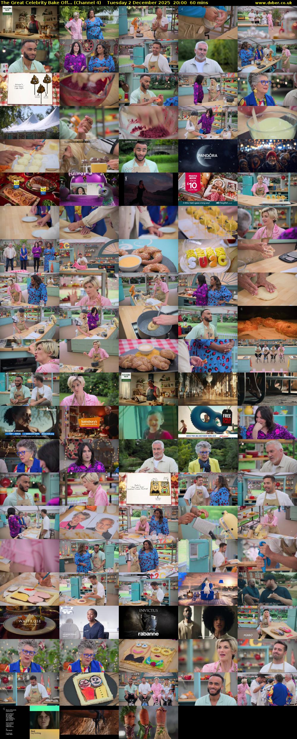 The Great Celebrity Bake Off... (Channel 4) Tuesday 2 December 2025 20:00 - 21:00