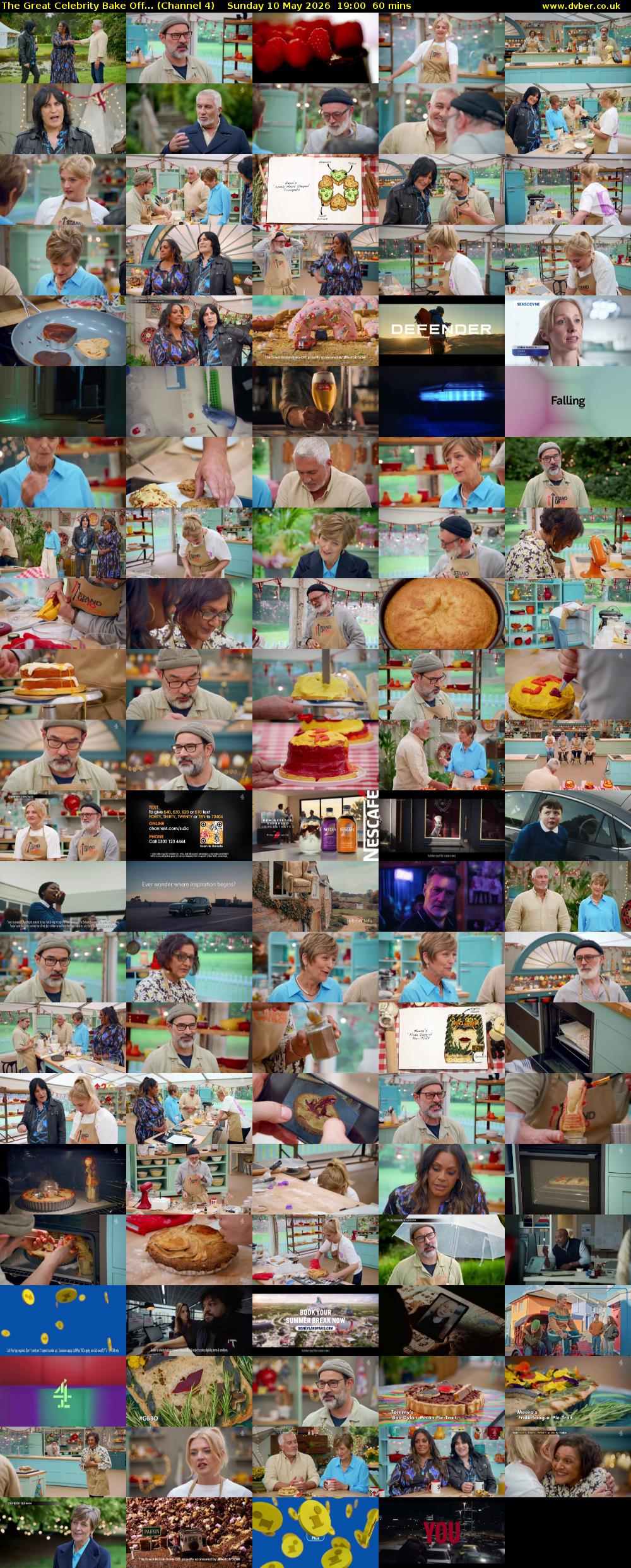 The Great Celebrity Bake Off... (Channel 4) Sunday 10 May 2026 19:00 - 20:00