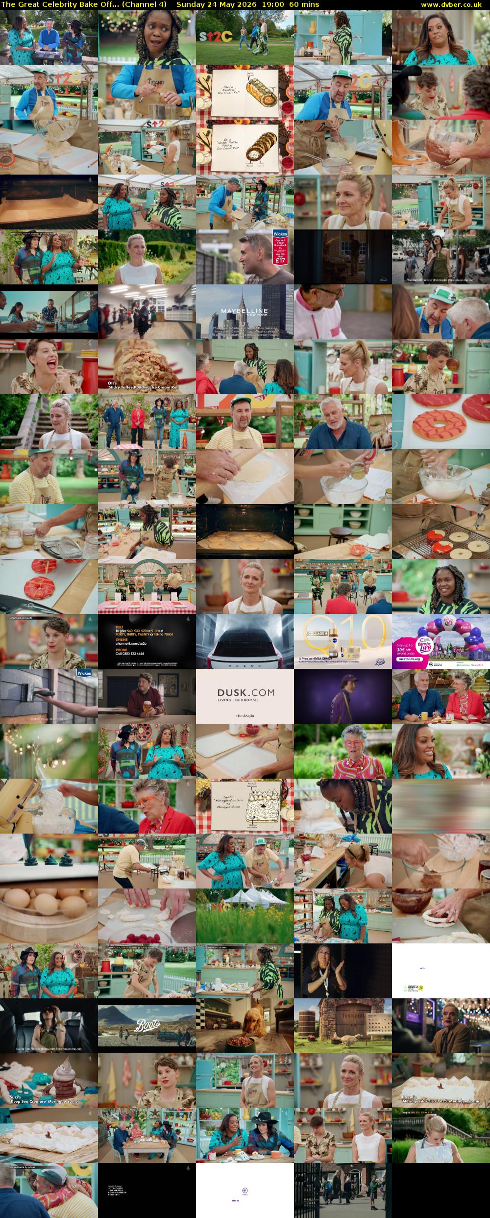 The Great Celebrity Bake Off... (Channel 4) Sunday 24 May 2026 19:00 - 20:00