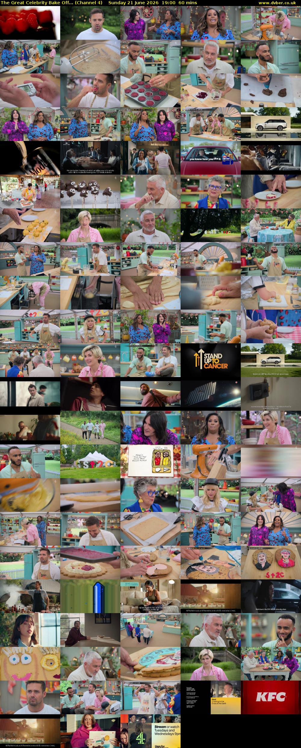 The Great Celebrity Bake Off... (Channel 4) Sunday 21 June 2026 19:00 - 20:00