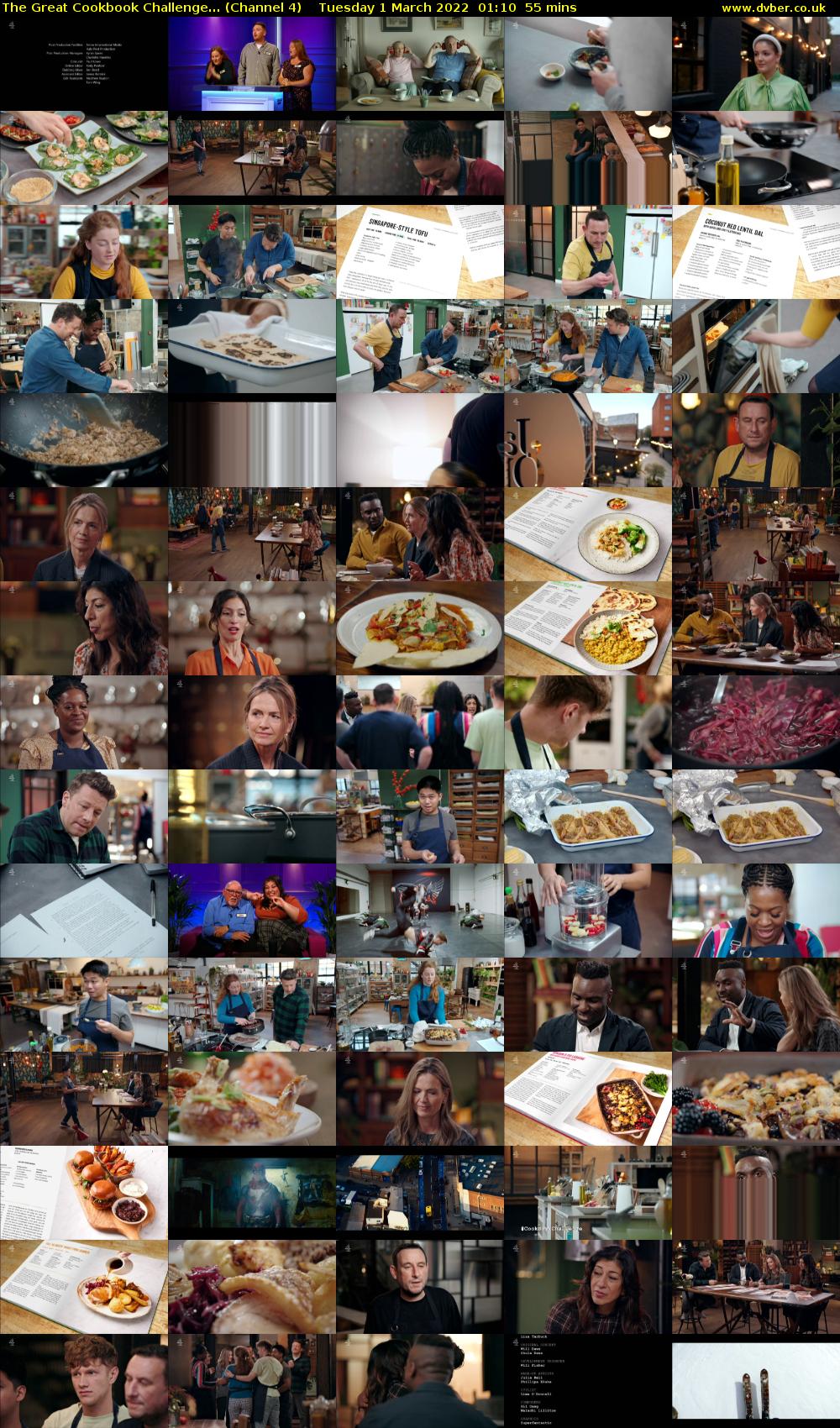 The Great Cookbook Challenge... (Channel 4) Tuesday 1 March 2022 01:10 - 02:05