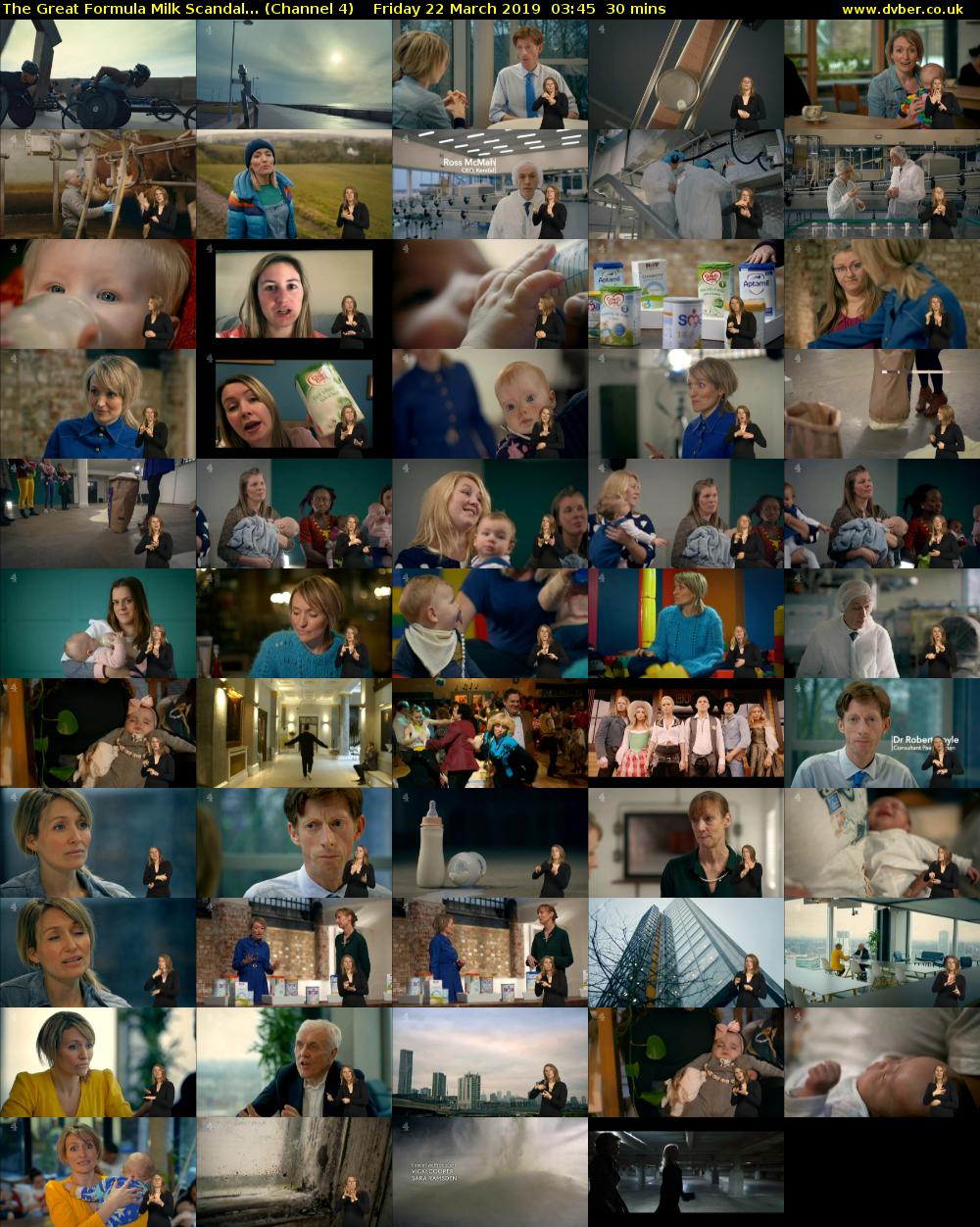 The Great Formula Milk Scandal... (Channel 4) Friday 22 March 2019 03:45 - 04:15
