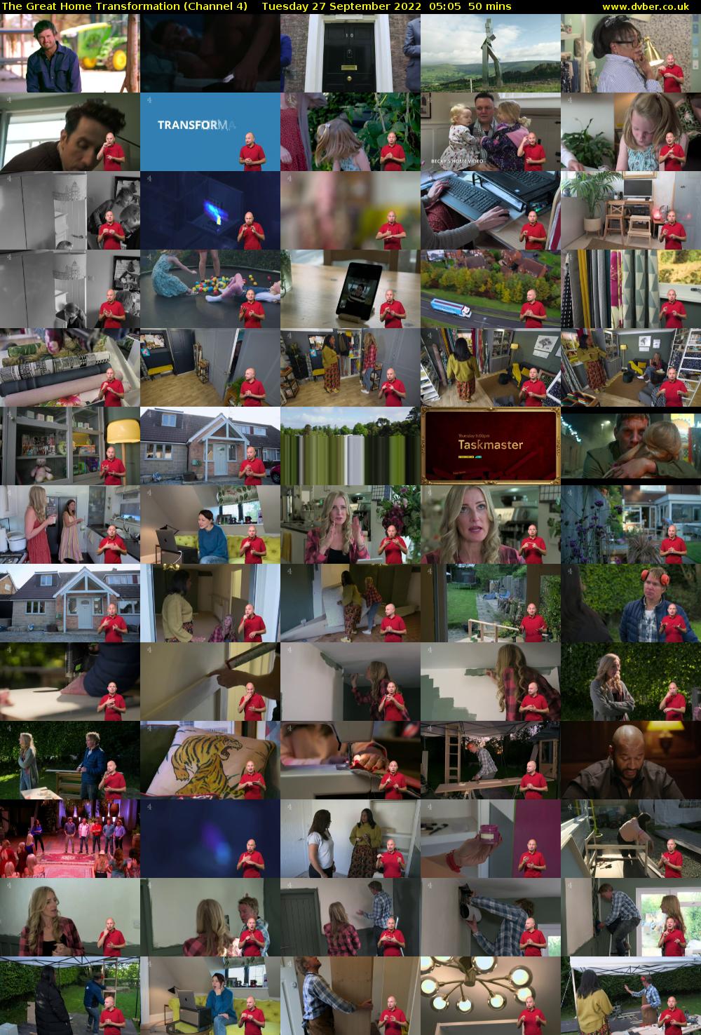 The Great Home Transformation (Channel 4) Tuesday 27 September 2022 05:05 - 05:55