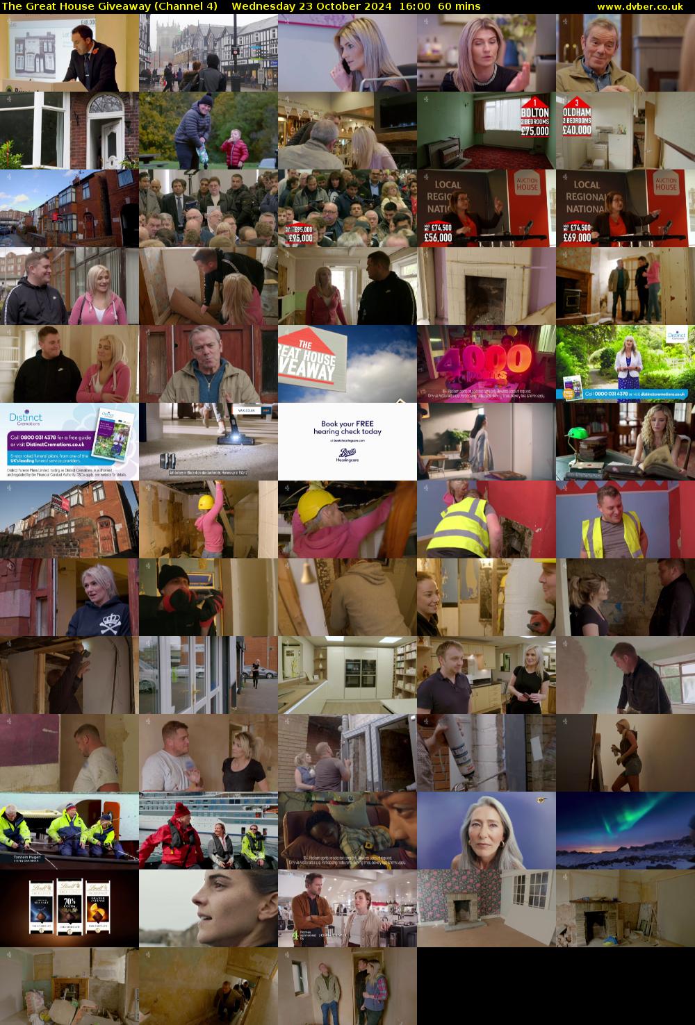 The Great House Giveaway (Channel 4) Wednesday 23 October 2024 16:00 - 17:00