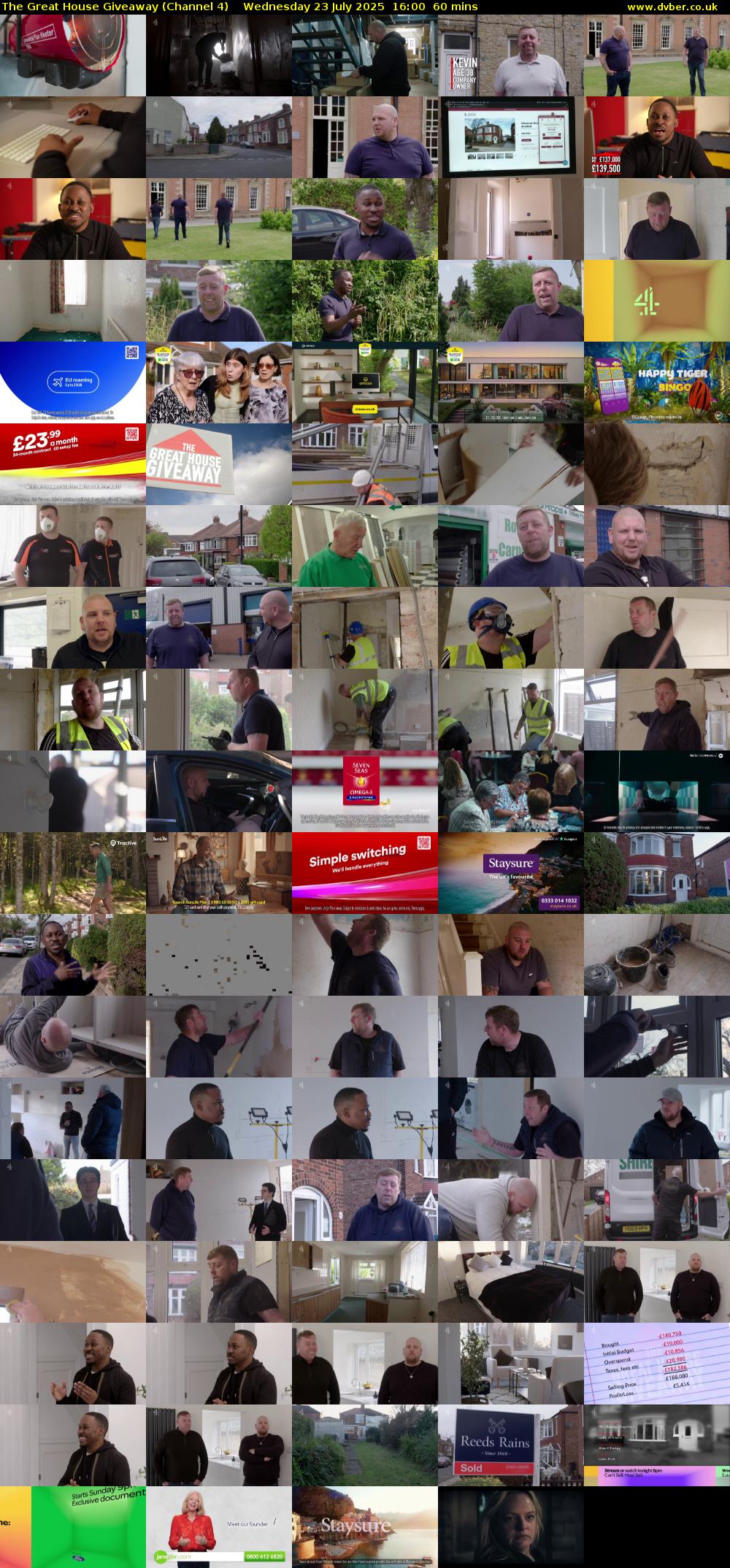 The Great House Giveaway (Channel 4) Wednesday 23 July 2025 16:00 - 17:00