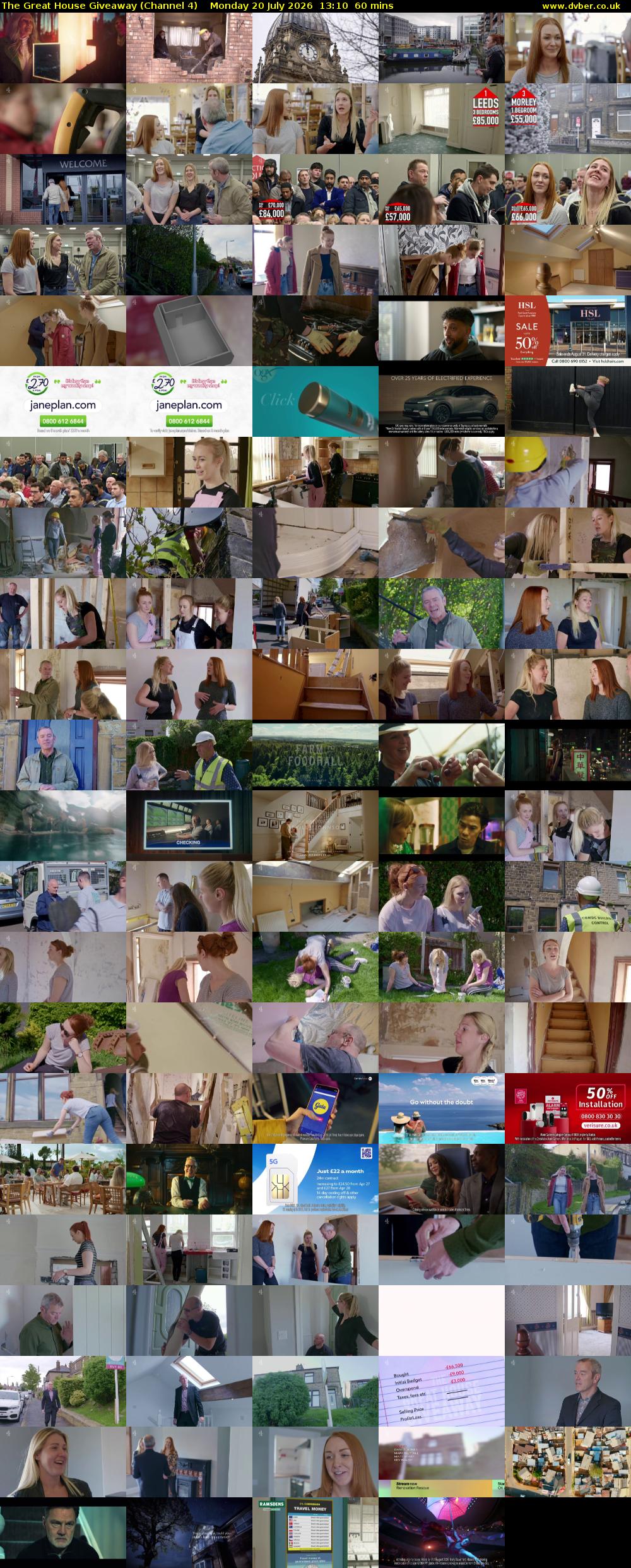 The Great House Giveaway (Channel 4) Monday 20 July 2026 13:10 - 14:10