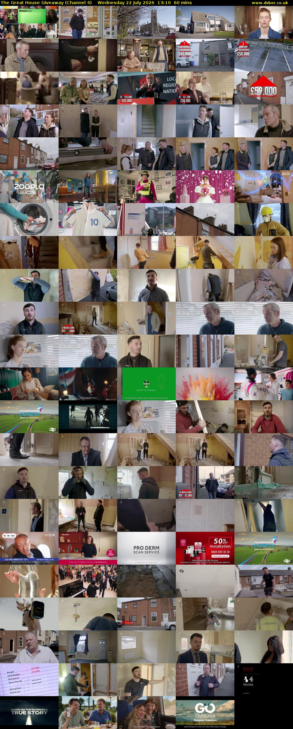 The Great House Giveaway (Channel 4) Wednesday 22 July 2026 13:10 - 14:10