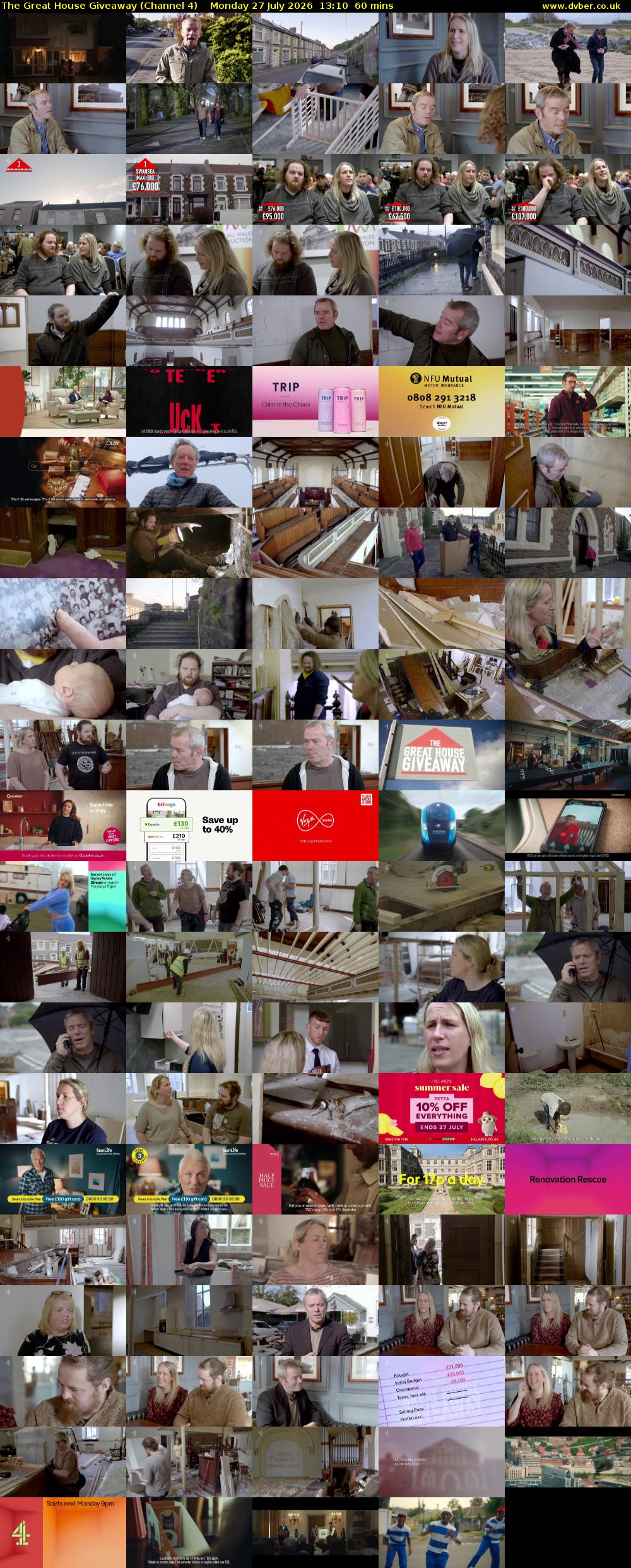 The Great House Giveaway (Channel 4) Monday 27 July 2026 13:10 - 14:10