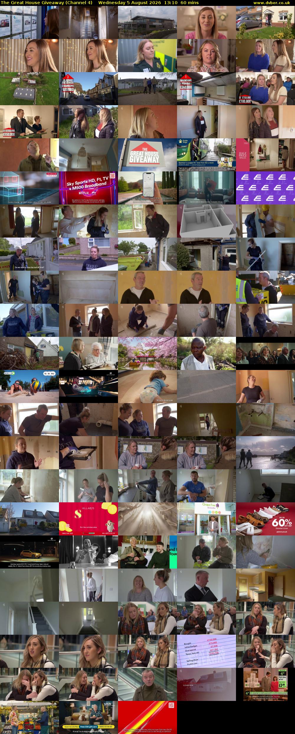 The Great House Giveaway (Channel 4) Wednesday 5 August 2026 13:10 - 14:10