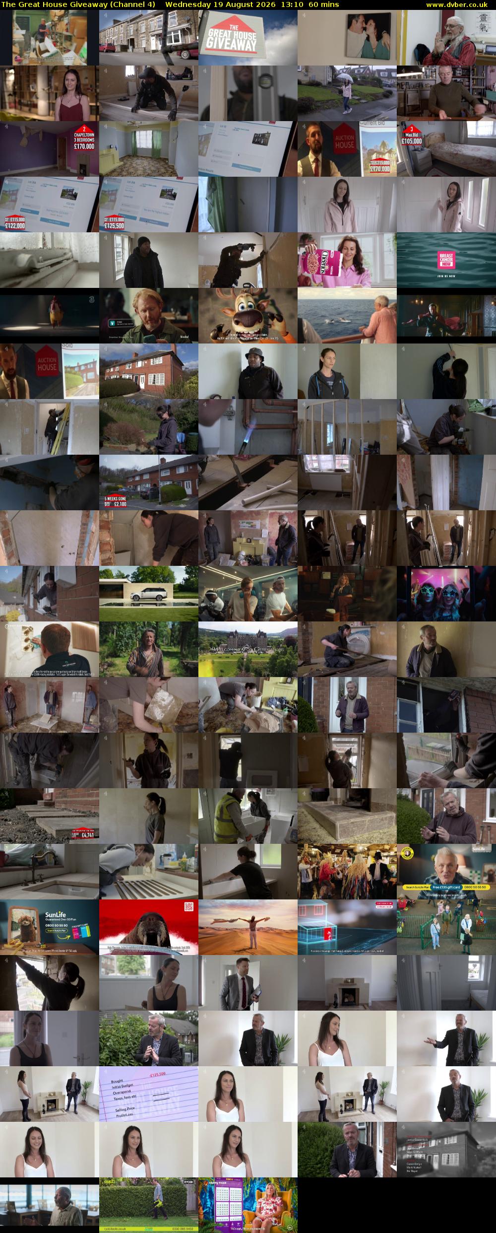 The Great House Giveaway (Channel 4) Wednesday 19 August 2026 13:10 - 14:10