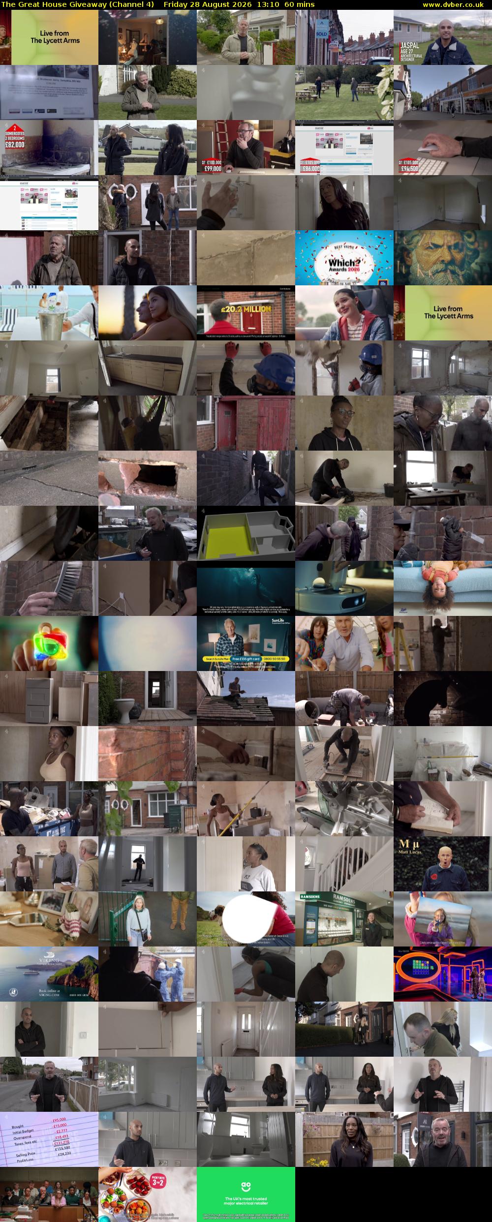 The Great House Giveaway (Channel 4) Friday 28 August 2026 13:10 - 14:10