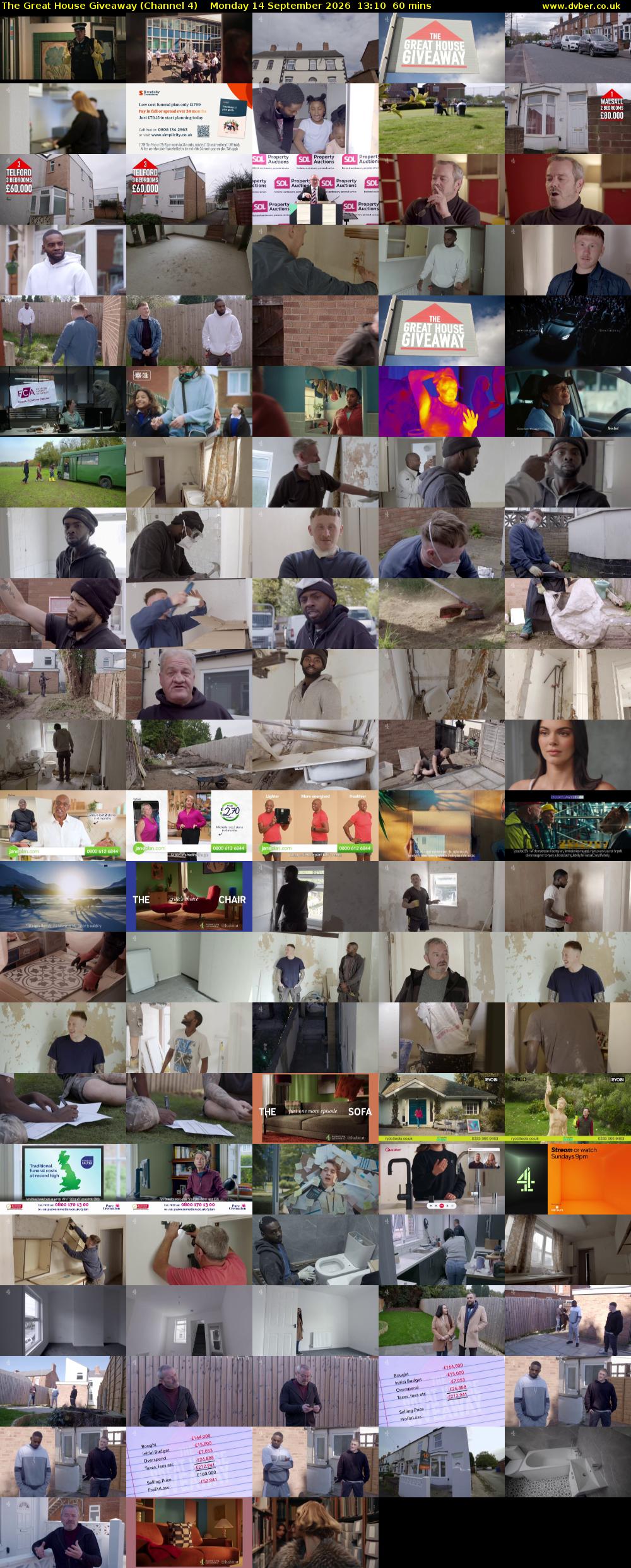 The Great House Giveaway (Channel 4) Monday 14 September 2026 13:10 - 14:10