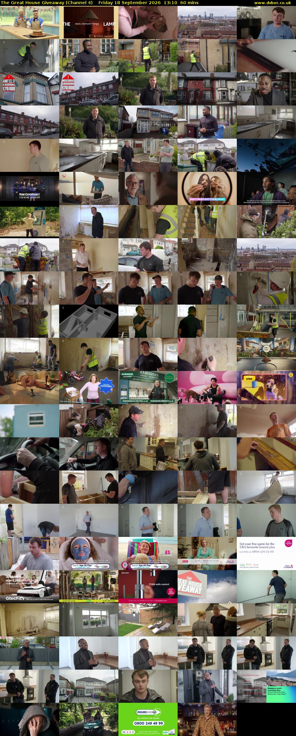 The Great House Giveaway (Channel 4) Friday 18 September 2026 13:10 - 14:10