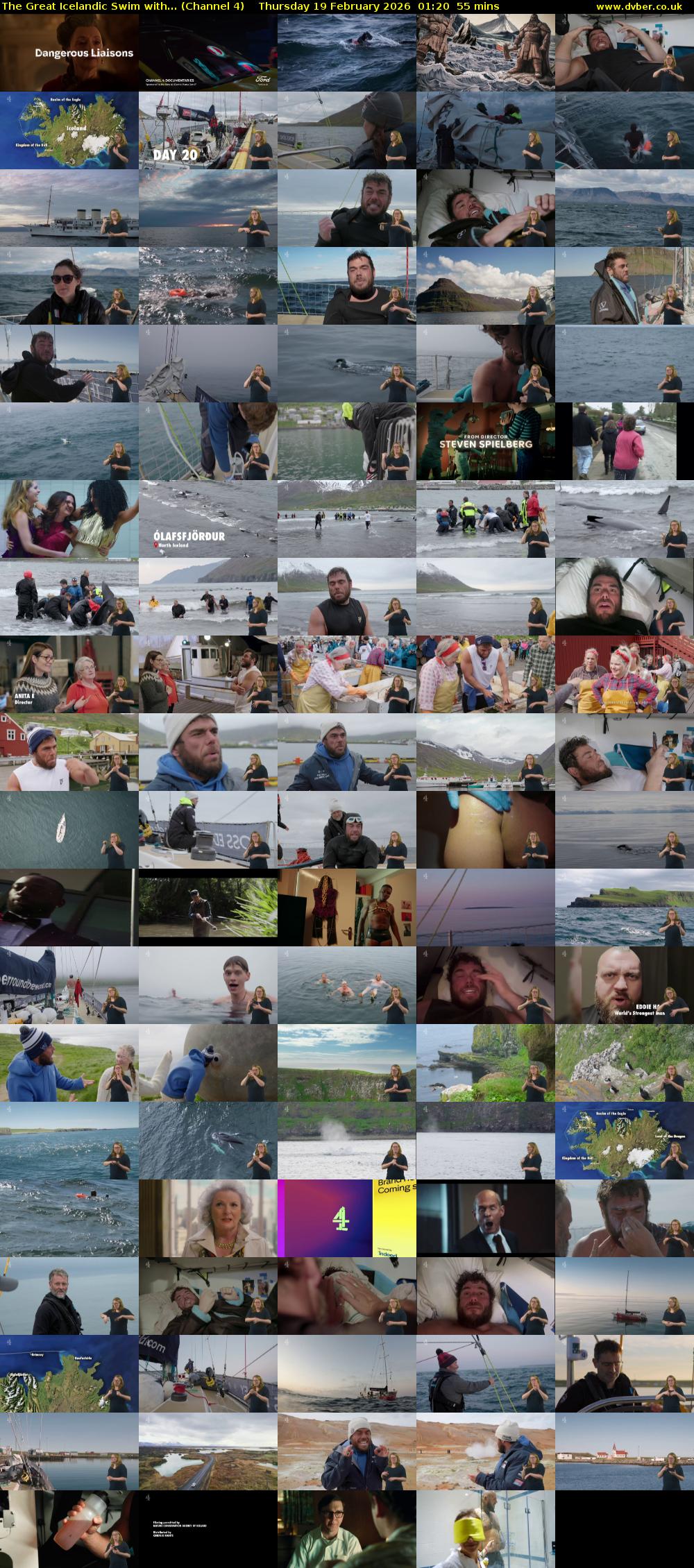 The Great Icelandic Swim with... (Channel 4) Thursday 19 February 2026 01:20 - 02:15