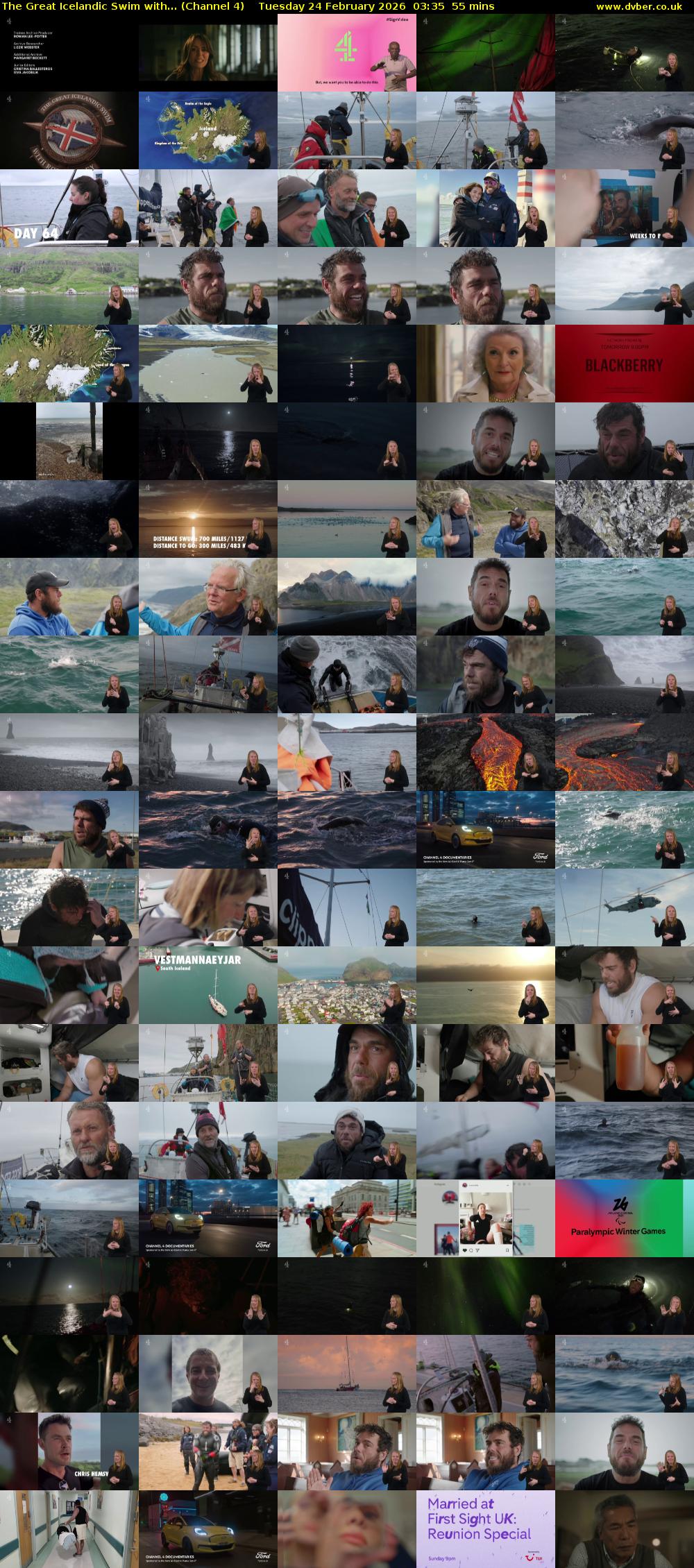 The Great Icelandic Swim with... (Channel 4) Tuesday 24 February 2026 03:35 - 04:30
