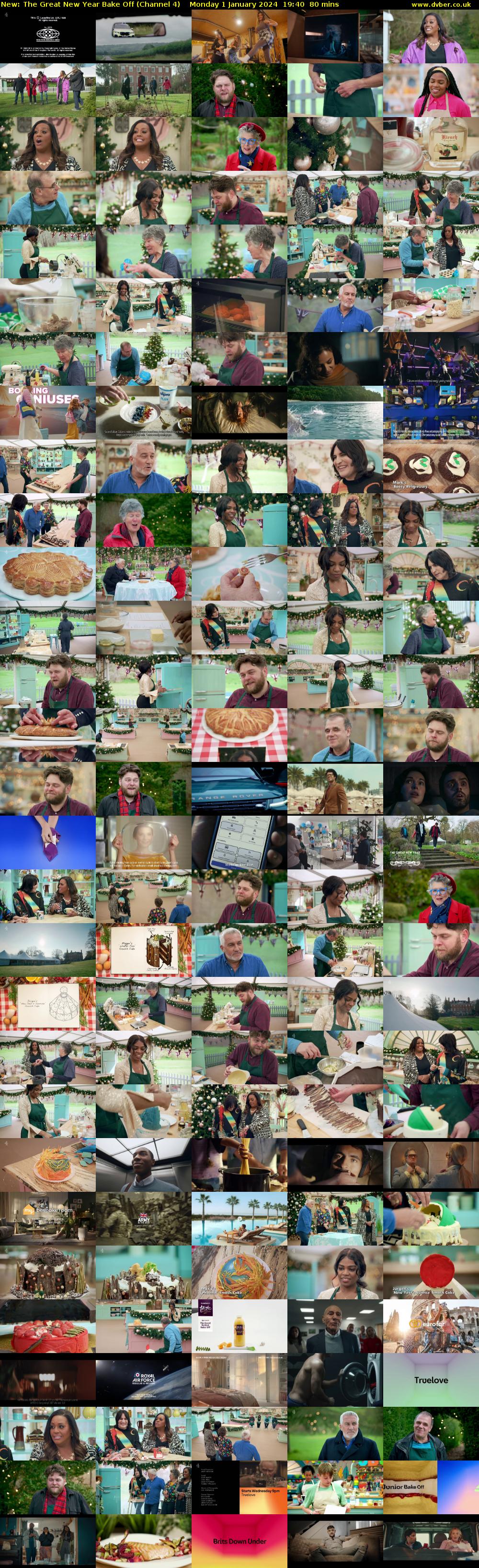 The Great New Year Bake Off (Channel 4) Monday 1 January 2024 19:40 - 21:00