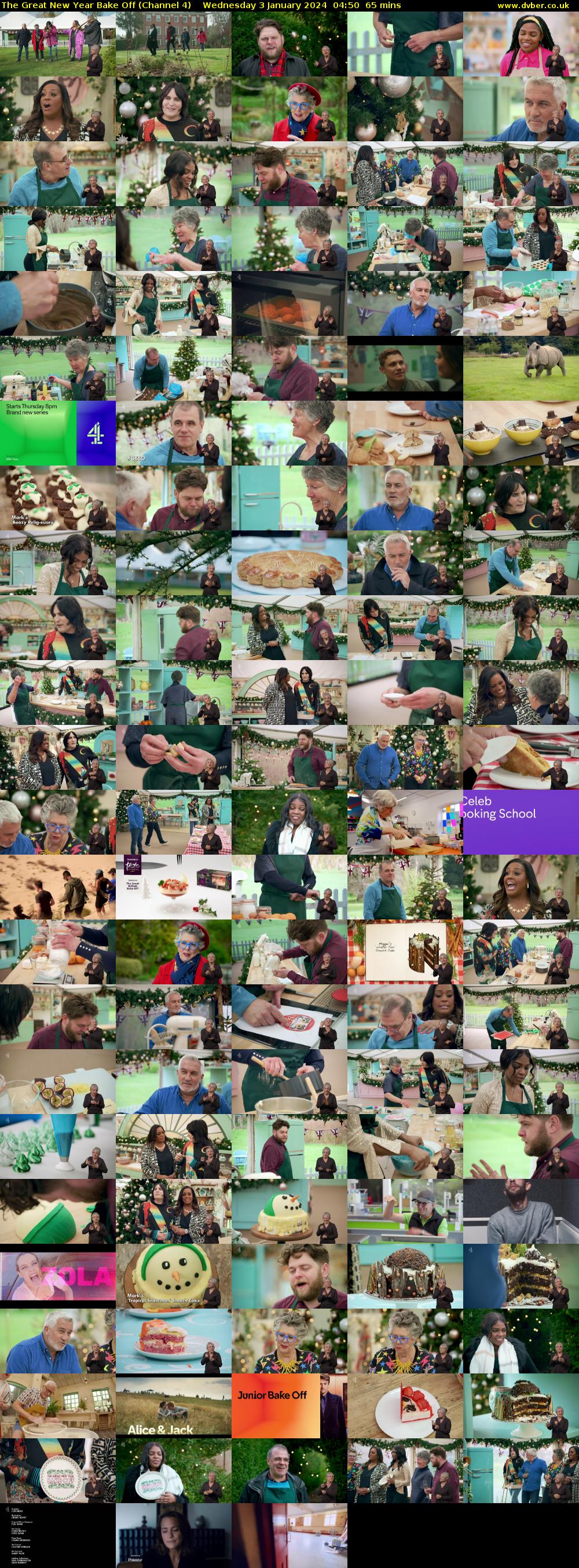 The Great New Year Bake Off (Channel 4) Wednesday 3 January 2024 04:50 - 05:55