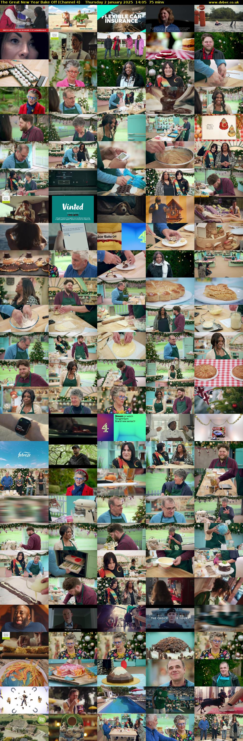 The Great New Year Bake Off (Channel 4) Thursday 2 January 2025 14:05 - 15:20