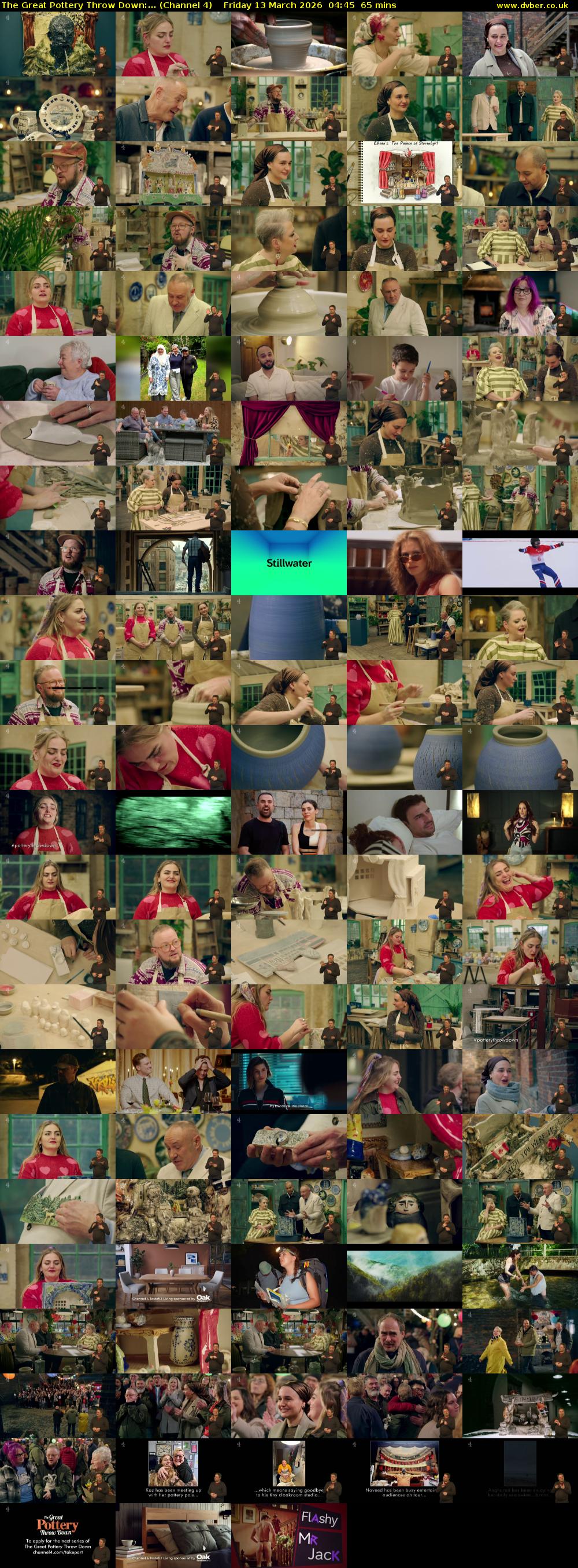 The Great Pottery Throw Down:... (Channel 4) Friday 13 March 2026 04:45 - 05:50