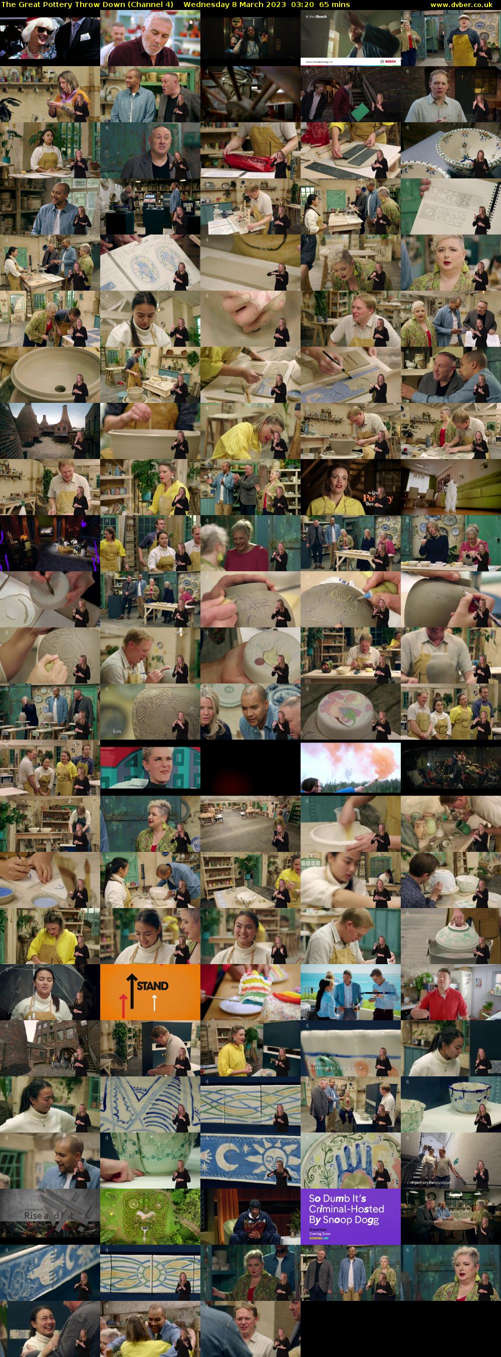The Great Pottery Throw Down (Channel 4) Wednesday 8 March 2023 03:20 - 04:25