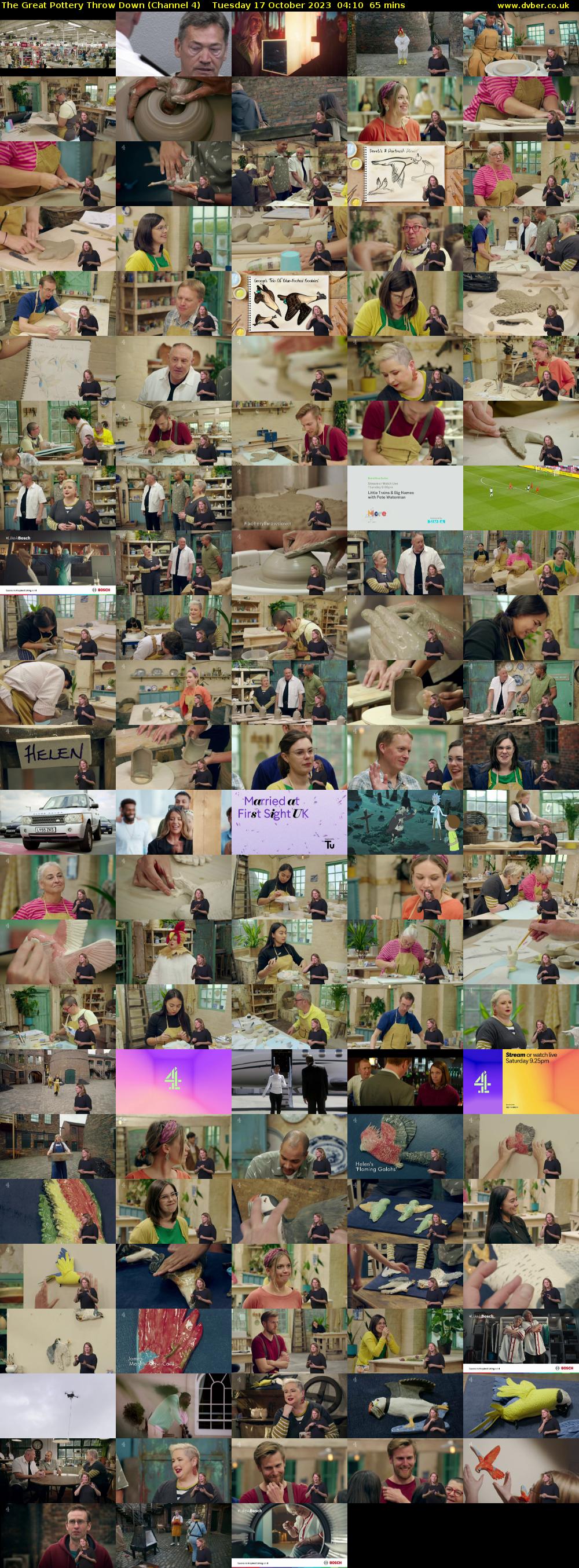 The Great Pottery Throw Down (Channel 4) Tuesday 17 October 2023 04:10 - 05:15