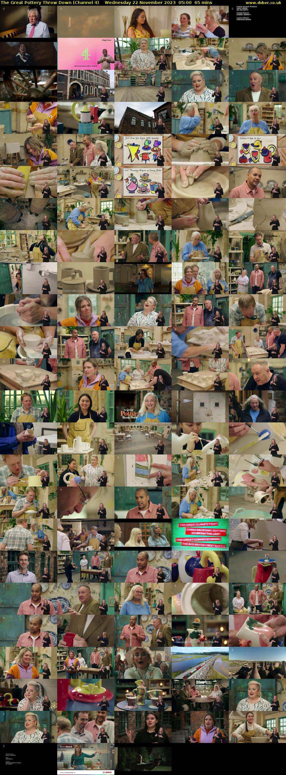 The Great Pottery Throw Down (Channel 4) Wednesday 22 November 2023 05:00 - 06:05
