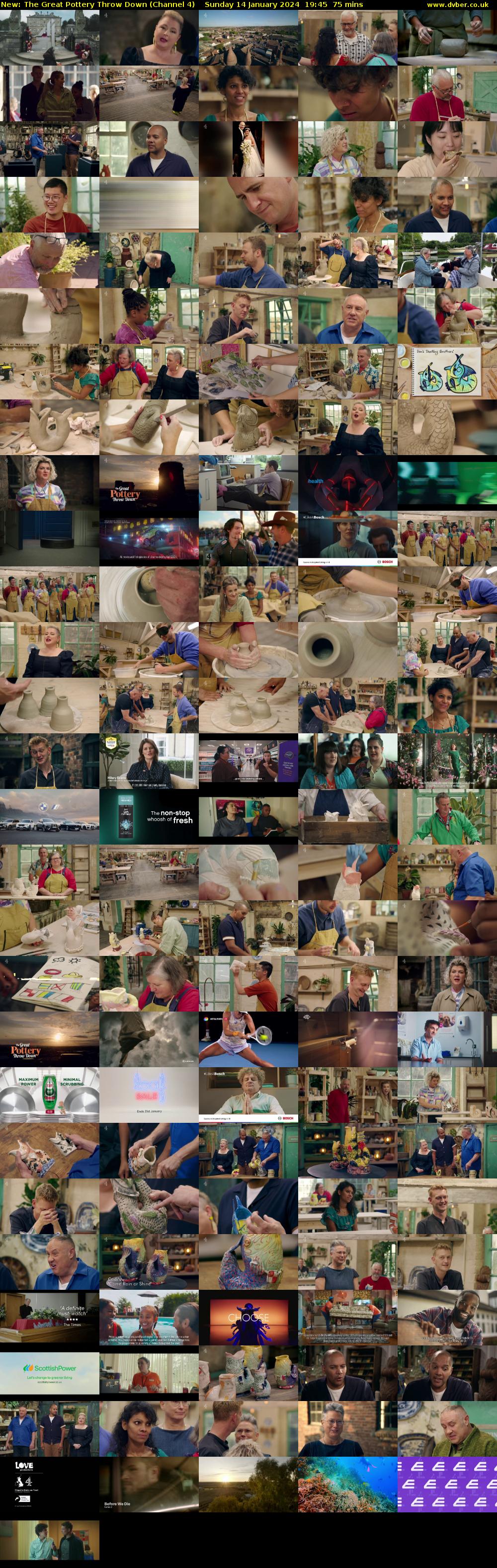 The Great Pottery Throw Down (Channel 4) Sunday 14 January 2024 19:45 - 21:00