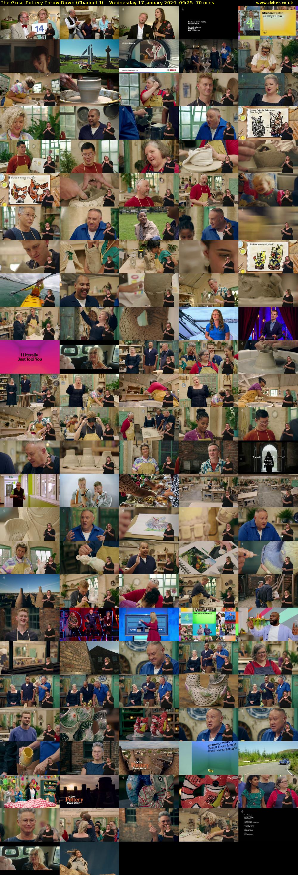 The Great Pottery Throw Down (Channel 4) Wednesday 17 January 2024 04:25 - 05:35